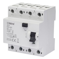 Пристрій захисного відключення ISKRA AFI4 63A 3P+N 0.3A