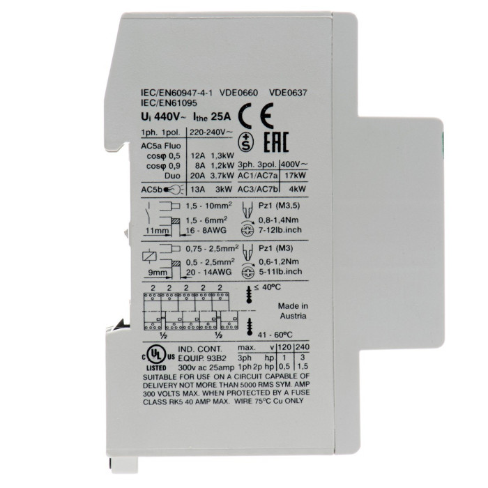 Модульний контактор Benedict R25 25A 220-240