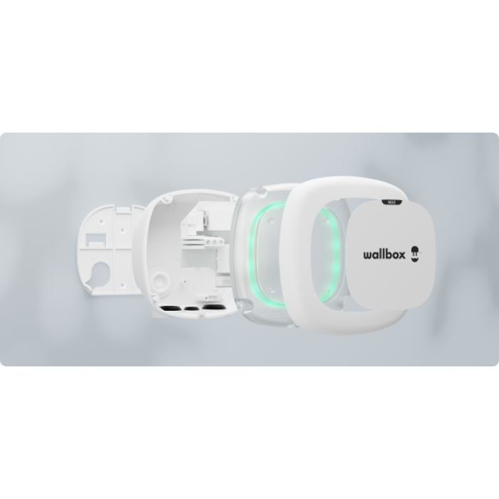 Зарядна станція Pulsar Max Wallbox 32А 3Ф 400В 22 кВт біла з роз'ємом Тype 2 з кабелем 5м PLP4-0-2-4-9-001