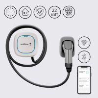 Зарядна станція Pulsar Max Wallbox 32А 3Ф 400В 22 кВт біла з роз'ємом Тype 2 з кабелем 5м PLP4-0-2-4-9-001