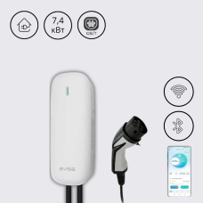 Зарядна станція CC30C Wissenergy 32А 230В 7,4 кВт біла з роз'ємом Тype GBT + APP