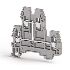 Клема Klemsan PIK 2,5 NK дворівнева 2.5 мм сіра з поперечним з'єднанням