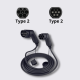 Кабель для заряджання трифазний 32A 230/400B Type 2 - Type 2 8м Besen