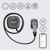 Зарядна станція Pulsar Max Wallbox 32А 3Ф 400В 22 кВт чорна з роз'ємом Тype 2 з кабелем 5м PLP4-0-2-4-9-002