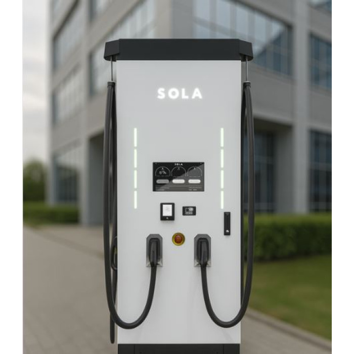 Зарядна станція Speed-E G8 DUO 360 кВт з роз'ємом CCS Combo 2 + GBT кабель 5м SOLA