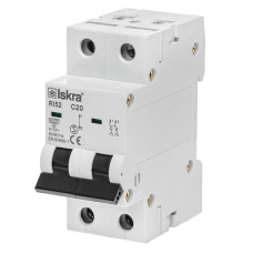 Модульний автоматичний вимикач ISKRA RI52 2P C20A 6kA
