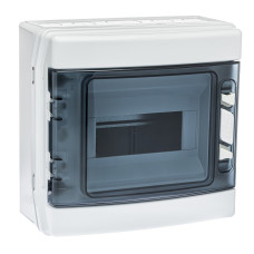 Корпус розподільчий IDE (ABS-пластик) ECOLOGY,1×8 модулів 231×238x118, IP65, з шинами N і PE