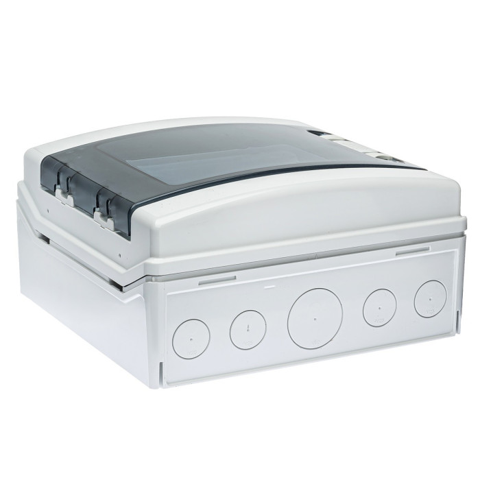 Корпус розподільчий IDE (ABS-пластик) ECOLOGY,1×8 модулів 231×238x118, IP65, з шинами N і PE