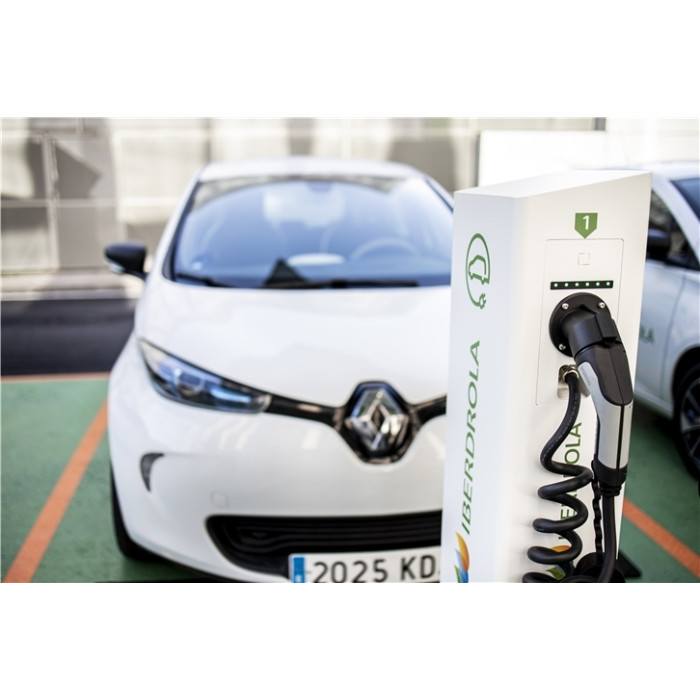 Зарядна станція 22+22 кВт з розеткою Тype 2 + роз`ємом Type 2 напольна Ingerev Fusion Street біла Ingeteam