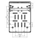 Настінний корпус для сил. розеток IDE STAR 1×12 MOD 436×310x147mm, IP65 з шинами N+PE