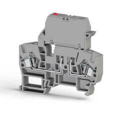 Клема Klemsan YBK SLD 220V AC  під запобіжник 4 мм сіра