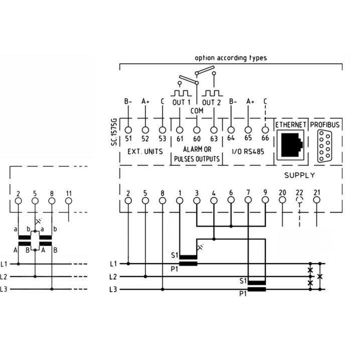 Аналізатор мережі FRER QUBO H, IEC61850, 80÷260Vac/dc, 2 програм. сповіщення