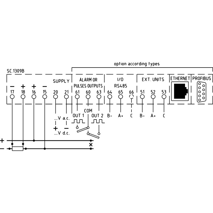 Аналізатор мережі щитовий 96×96mm DC FRER, Вх.220V, шунт/60mV, RS485, живл. 80÷260V AC/DC