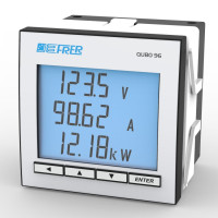 Аналізатор мережі щитовий 96×96mm DC FRER, Вх.220V, шунт/60mV, RS485, живл. 80÷260V AC/DC