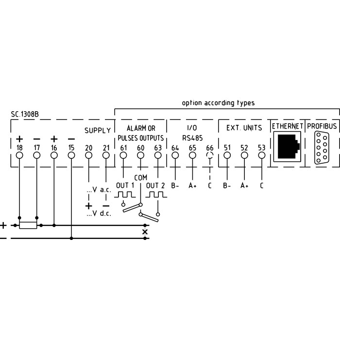 Аналізатор мережі щитовий 96×96mm DC FRER, Вх.220V, Shunt/60mV, RS485, живл. 20÷60V AC/DC