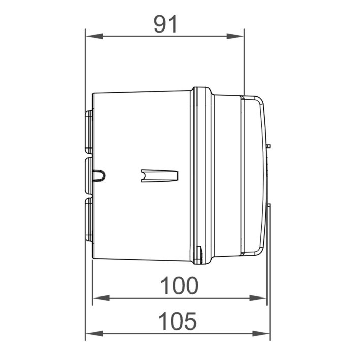 Настінний корпус для сил. розеток IDE STAR 1×4 MOD 385×102x105mm IP65 з шинами N+PE
