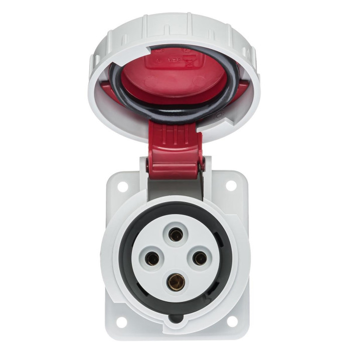 Розетка вбудована похила IDE MUNDIAL 3P+E 32A 380–415V IP66-67