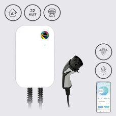 Зарядна станція WB20 Wissenergy 32А 230В/400В 22 кВт біла з роз'ємом Тype 2 з кабелем 5м + APP