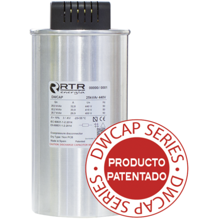 Конденсатор RTR Energia DWCAP RCT 12.5 кВАр 440V 5,67%