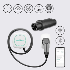 Зарядна станція Pulsar Plus Wallbox 16A 400В 11 кВт біла з роз'ємом Type GBT з кабелем 5м PLP1-0-2-3-9-00G3