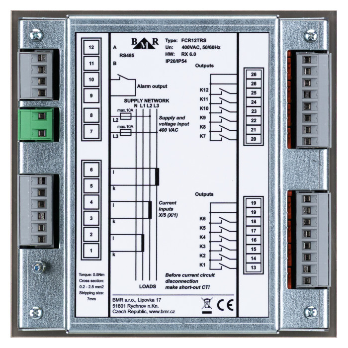 Регулятор реактивної потужності BMR FCR12T + RS485