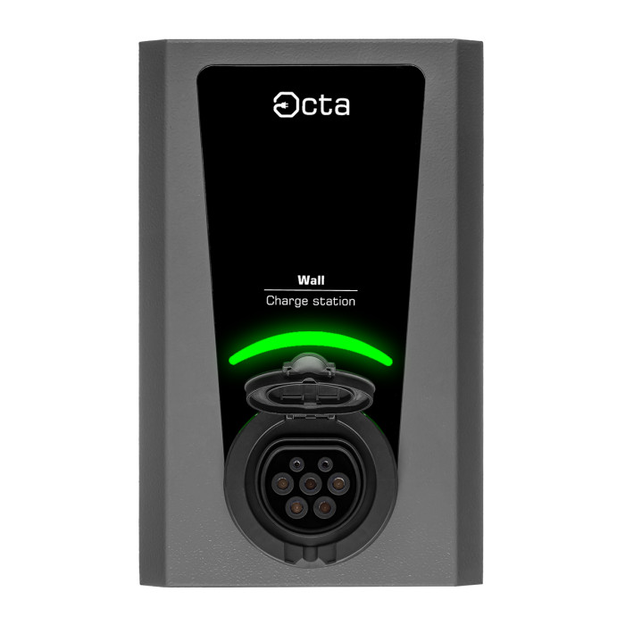 Зарядна станція Smart Wall 22кВт з розеткою Тype 2 32A 230/400В (1Ф/3Ф) SW122-S22 Octa Energy