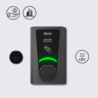 Зарядна станція Smart Wall 22кВт з розеткою Тype 2 32A 230/400В (1Ф/3Ф) SW122-S22 Octa Energy