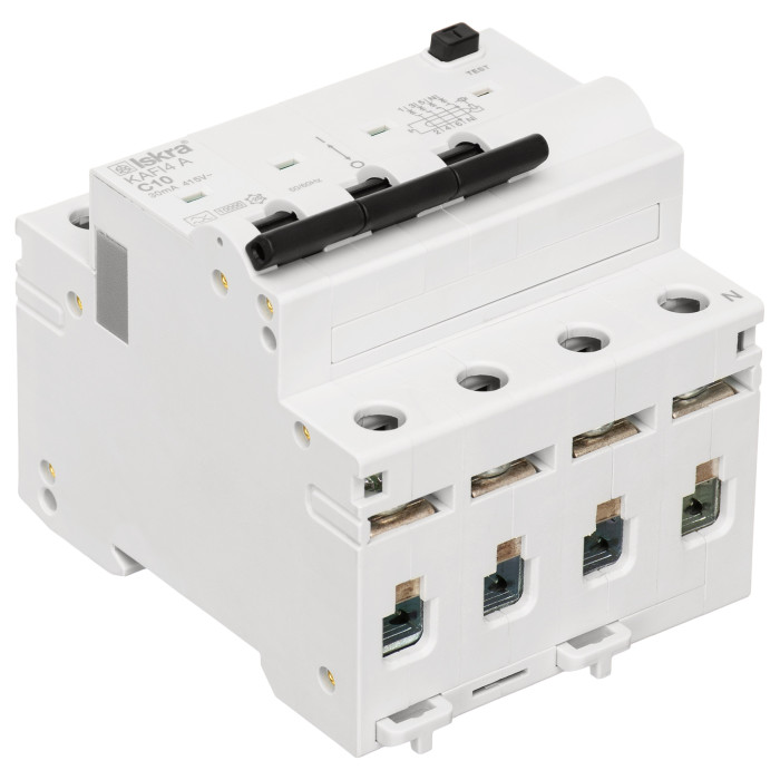 Диференційний автоматичний вимикач ISKRA KAFI4 3P+N C10A/0.03 10kA