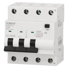 Диференційний автоматичний вимикач ISKRA KAFI4 3P+N C40A/0.03 10kA