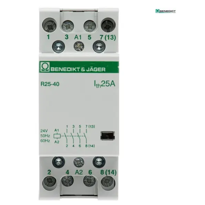 Модульний контактор Benedict R25 25A 24V AC/DC
