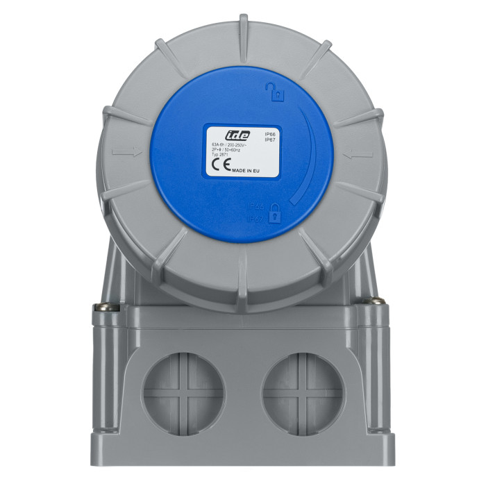 Розетка настінна IDE MUNDIAL 2P+E 63A 200–250V IP66-67
