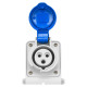 Розетка настінна IDE MUNDIAL 2P+E 16A 200–250V IP44