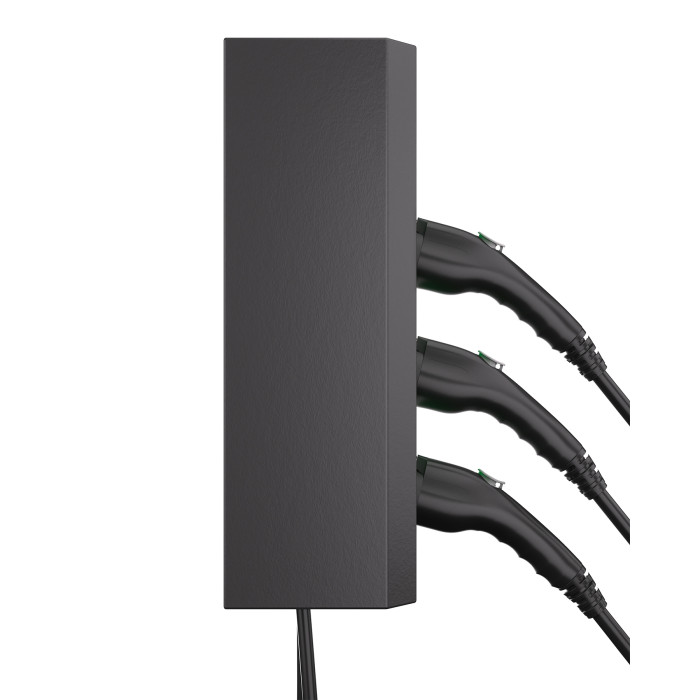 Зарядна станція 3-портова Smart Wall 7,4+7,4+7,4 кВт з роз'ємом Тype 2 + роз'єм Тype 2 + Тype 2 з кабелем 5м SW322-C2-C2-C2 Octa Energy