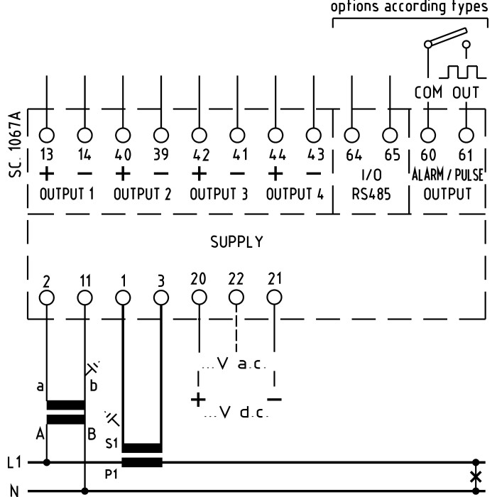 Перетворювач напруги FRER MCOVS 0–500V AC 4-20mA
