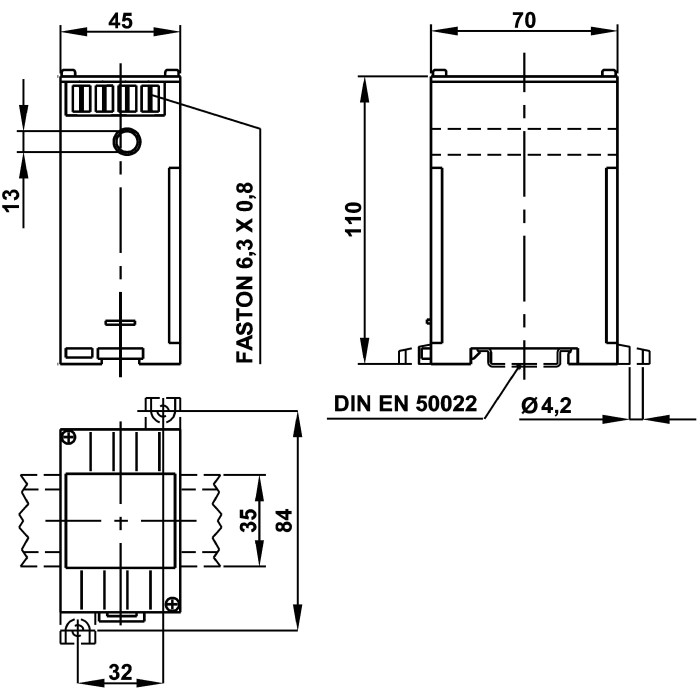Перетворювач струму FRER MCOAD RS485 RS-485 Modbus 0-60A