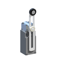 Кінц. вимикач COMEPI з метал. штовхачем, регульований зубчастий привід з роликом (18×5,5) NO+NC