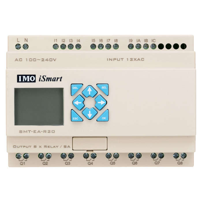 Інтелектуальне реле IMO iSmart V3, 12 входів/8 виходів, 100-240VAC, з дисплеєм