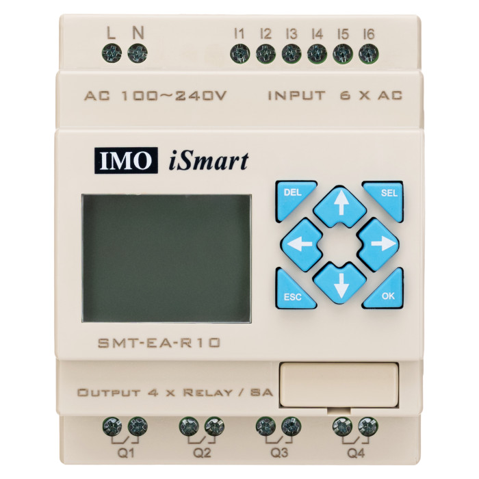Інтелектуальне реле IMO iSmart V3, 6 входів/4 виходів, 100-240VAC, з дисплеєм