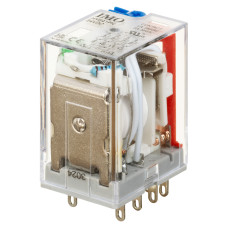 Проміжне реле 4P 5A 24V DC LED+Тест + Колодка зі скобою тип S