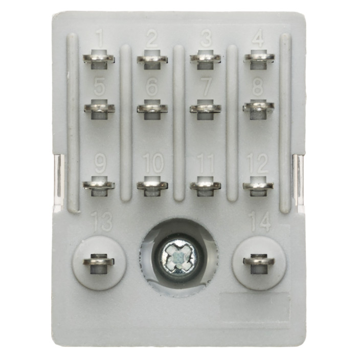 Проміжне реле 4P 5A 24V DC LED+Тест + Колодка зі скобою тип S