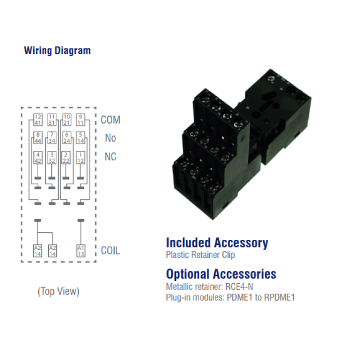 Цоколь для реле IMO HYE41