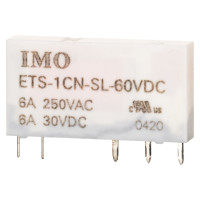 Інтерфейсне реле 1P 6A 60V DC + Колодка зі скобою