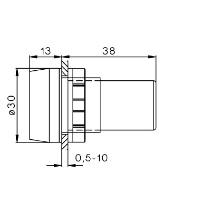 Світлодіодна синя лампа моноблок Benedict 230V