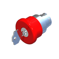 Грибоподібна кнопка червона із замком, з фіксацією COMEPI