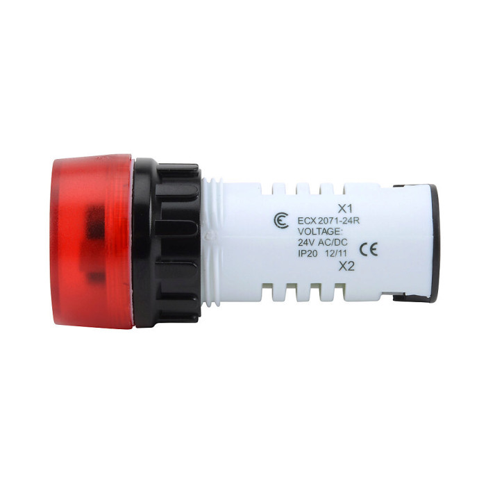 Червона з підсвічування, з гудком COMEPI 24V DC
