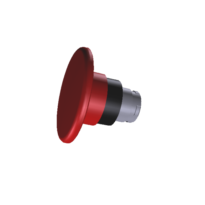 Грибоподібна кнопка 60mm, червона COMEPI