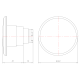 Грибоподібна кнопка 60mm, червона COMEPI