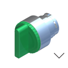 Поворотна кнопка 2-позиційна із зеленим підсвічуванням COMEPI