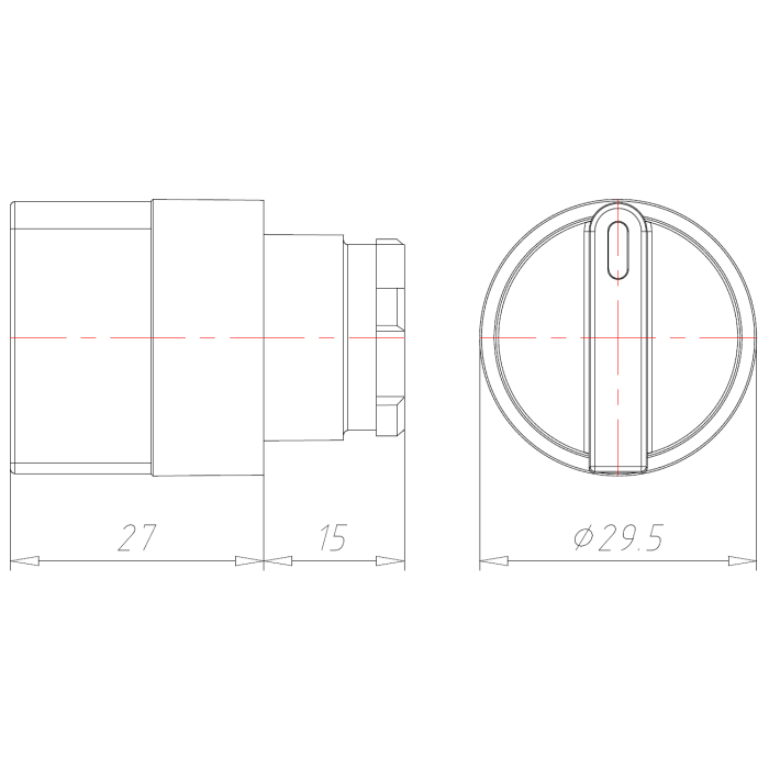 Поворотна кнопка 2-позиційна COMEPI