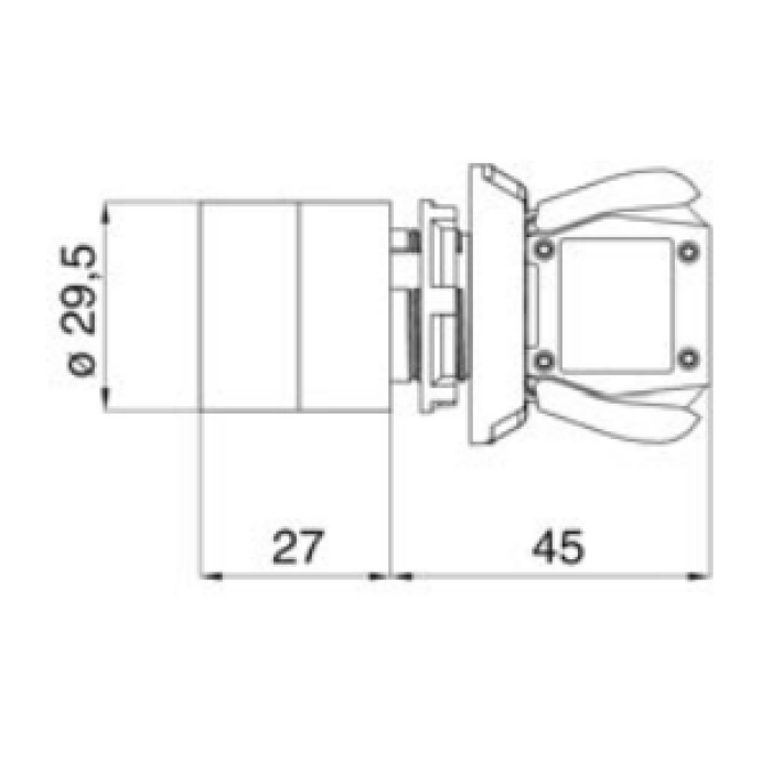 Поворотна кнопка 2-позиційна пластик COMEPI